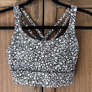 Lululemon Energy Bra *Long Line Black/White Size 6